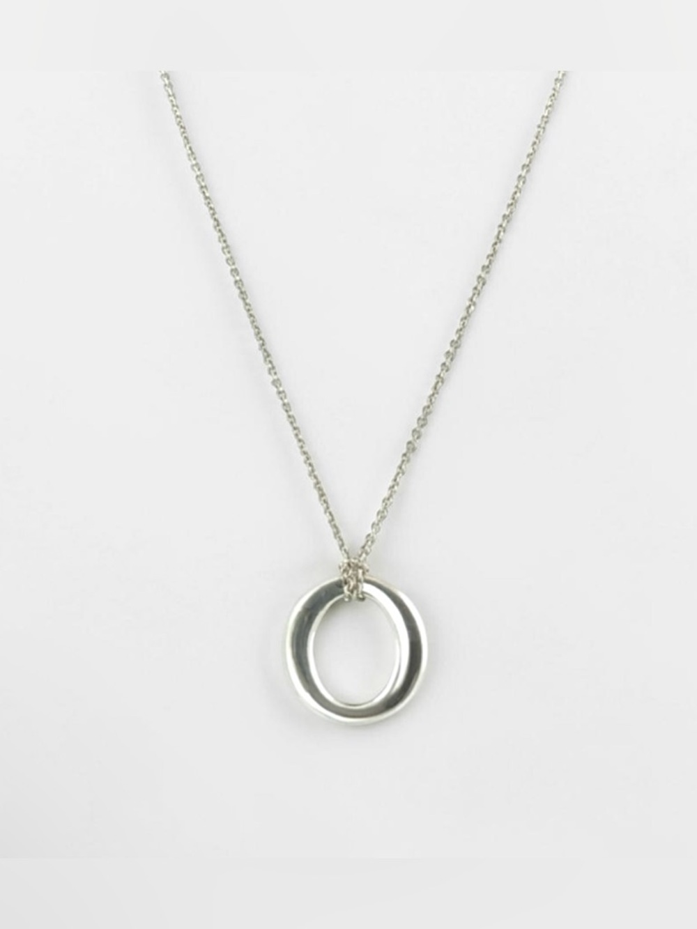 Tiffany & Co Elsa Peretti Vintage 925 Sterling Silver Sevillana Pendant Necklace